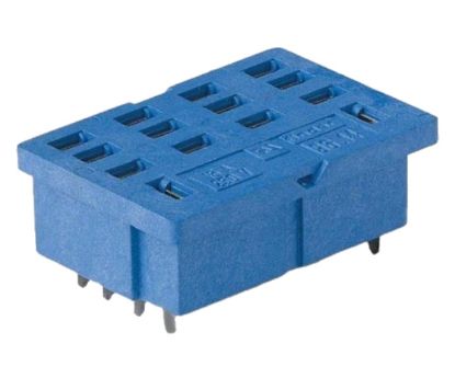 Picture of RELAY SOCKET / BASE 14P PCB+CLIP 094.51