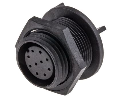 Picture of CIRCULAR SOCKET CONNECTOR BULKHEAD 10W  SOLDER PINS