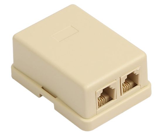 Picture of SOCKET W/M TEL/NET 2xRJ12 DUAL