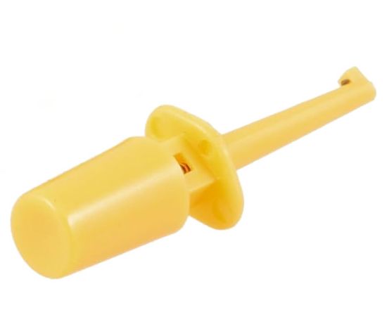 Picture of MINIATURE TEST PROBE HOOK ON YELLOW 40mm