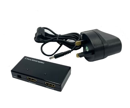 Picture of 2 WAY HDMI SPLITTER 1080P COMP. WITH 5VDC PSU BRITISH PLUG
