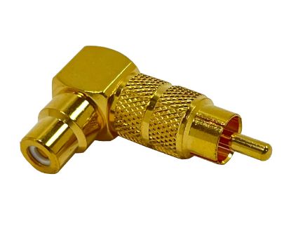 Picture of ADAPTER RCA PLUG-RCA SOCKET R/A GOLD