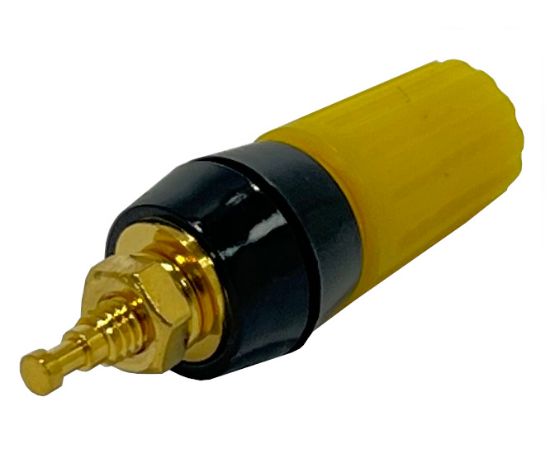 Picture of BANANA SOCKET 4mm YELLOW GOLD PLATED