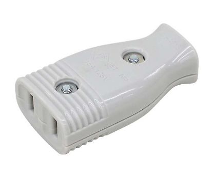 Picture of AC SOCKET 2P FLAT US INLINE 10A @ 250V / 15A @ 125V