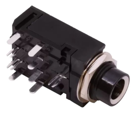 Picture of SOCKET 6.3 STEREO R/A PCB BOX 9P