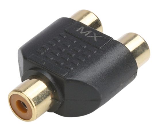 Picture of ADAPTER RCA SOCKET - 2xRCA SOCKET GOLD