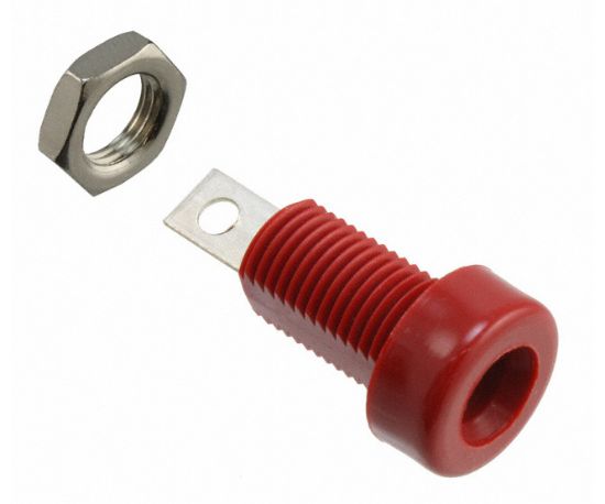 Picture of SOCKET BANANA 4mm RED SOLDER