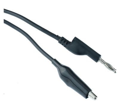 Picture of LEAD BANANA PLUG-CROC CLIP BLACK