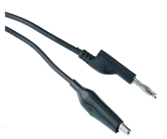 Picture of LEAD BANANA PLUG-CROC CLIP BLACK