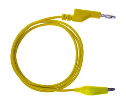 Picture of LEAD BANANA PLUG-CROC CLIP YELLOW