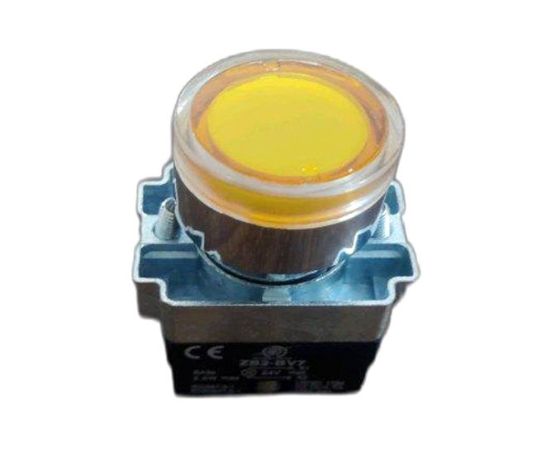 Picture of 22mm PUSH BUTTON ILLUMINATED YELLOW 220VAC NO