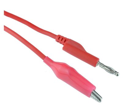 Picture of LEAD BANANA PLUG-CROC CLIP RED