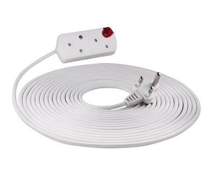 Picture of MULTIPLUG MAINS EXTENSION ADAPTER 2x15A/16A W/INDICATOR 5m