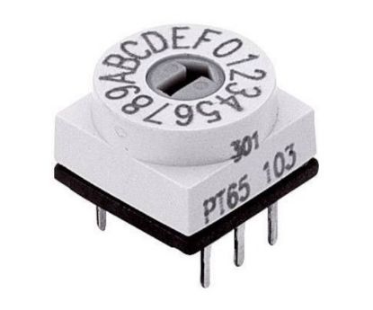 Picture of ROTARY SWITCH HEX STR 1-POLE 16POS