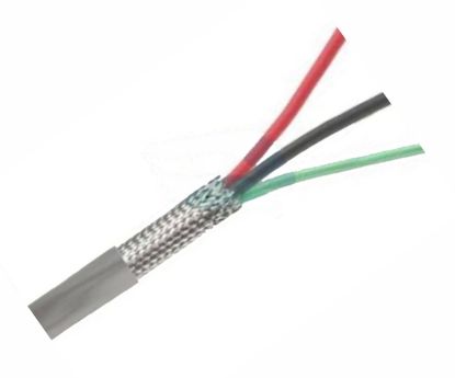 Picture of CABLE SIGNAL 3C 0.75mm OD=6.5mm BRAIDED SCREEN GREY 1m