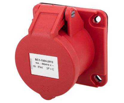 Picture of SOCKET PANEL STRAIGHT 16A 3P + E 380V IP44 4W
