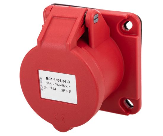 Picture of SOCKET PANEL STRAIGHT 16A 3P + E 380V IP44 4W