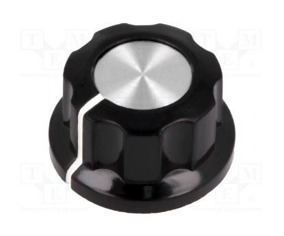 Picture of KNOB PLA BLACK HEX LIN 20x12x6.4 - 50/BOX