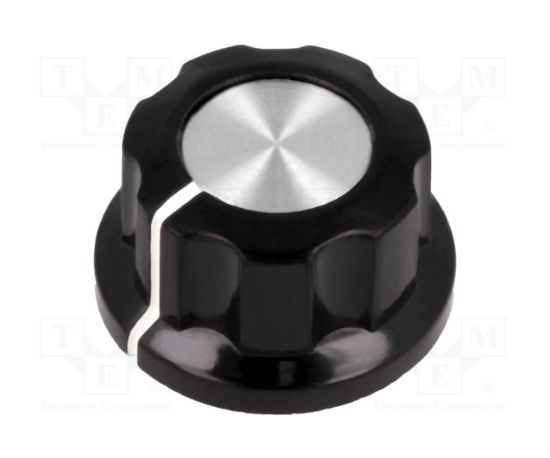Picture of KNOB PLA BLACK HEX LIN 20x12x6.4 - 50/BOX