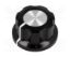 Picture of KNOB PLA BLACK HEX LIN 20x12x6.4 - 50/BOX