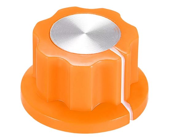 Picture of KNOB PLA ORANGE HEX LIN 20x12x6.4 - 50/BOX