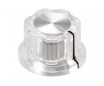 Picture of PLASTIC KNOB CLEAR HEX LIN 20x12x6.4 - 50/BOX