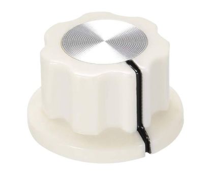 Picture of PLASTIC KNOB WHITE HEX LIN 20x12x6.4 - 50/BOX