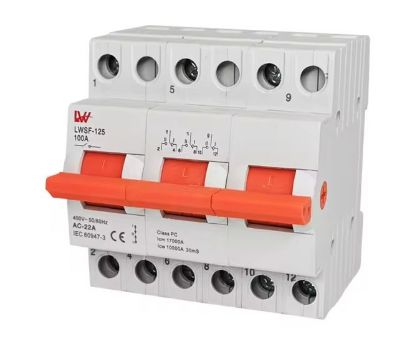 Picture of CHANGE OVER SWITCH D/R 3P ON-OFF-ON 32A 400V