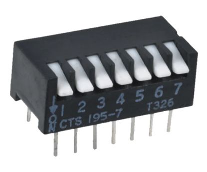 Picture of DIP SWITCH PIANO 6W L/P  PCB