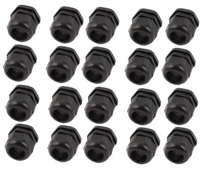 Picture of BLACK COMPRESSION GLAND PH=20mm CAB=10-14mm L=14mm - 100/BAG