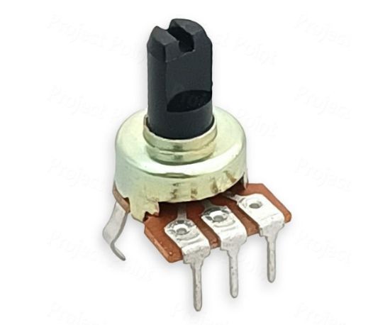 Picture of POTENTIOMETER S/T LIN PCB 16MM 10K L=10mm SHAFT