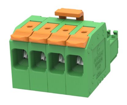 Picture of PLUGGABLE TERMINAL BLOCK 4W P=7.62mm GREEN PUSH-IN
