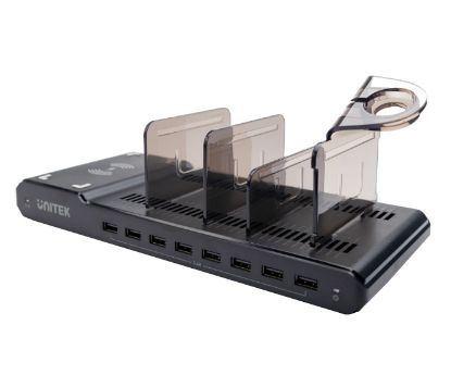 Picture of 15W FAST WIRELESS CHARGING STATION  DOCK W/IWATCH STAND 8x2.4A PORT
