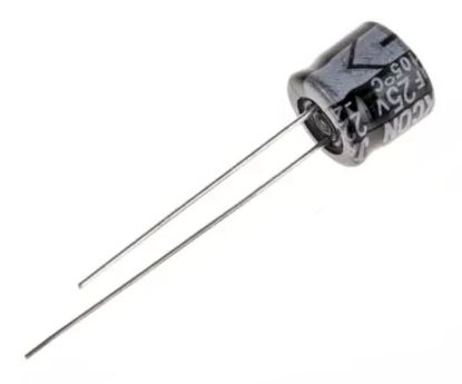 Picture of ELECTROLYTIC CAPACITOR RADIAL 47uF 6.3V ST - MPQ=10 5x5 P=2mm