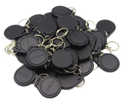 Picture of KEYCHAIN / FOB RFID TAG 125KHz BLACK 32x40mm 2.5K/BOX