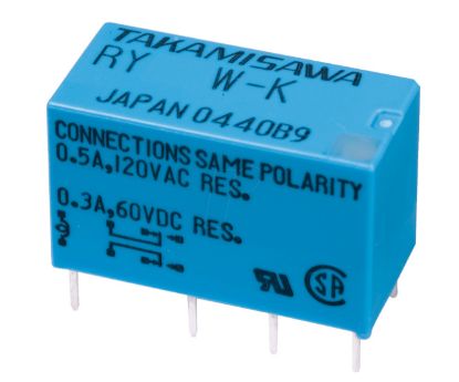 Picture of RELAY DPDT 1A 9VDC RECT 8PCB