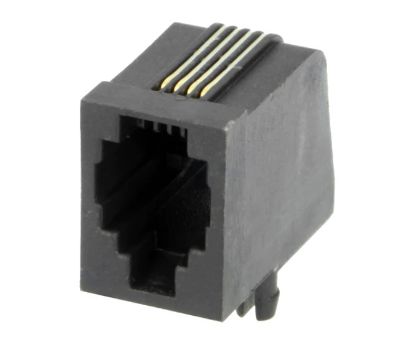 Picture of MODULAR SOCKET RJ09 PCB R/A 4P4C