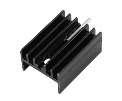 Picture of HEATSINK H STYLE  23x40x16mm BLACK CENTER PIN