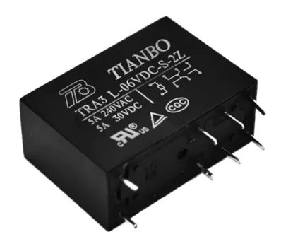 Picture of RELAY DPDT 5A 6VDC RECT 8PCB