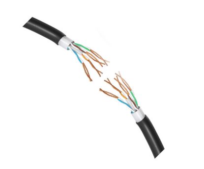 Picture of CAT6 FTP ETHERNET CABLE CCA 8C SOLID BLACK - DEBULK