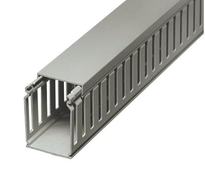 Picture of PLASTIC TRUNKING SLOTTED 25x40x2M GREY NO HOLES