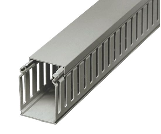 Picture of PLASTIC TRUNKING SLOTTED 25x40x2M GREY NO HOLES