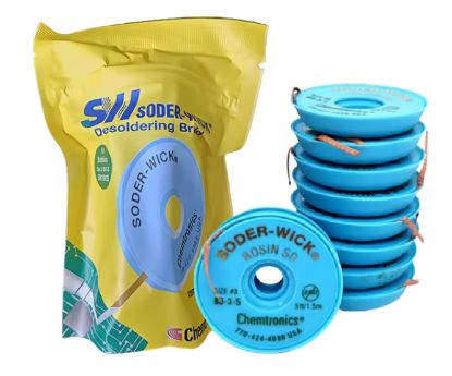 Picture of DESOLDERING WICK / TAPE W=1.5mm YELLOW L=1.5m 10/PACK