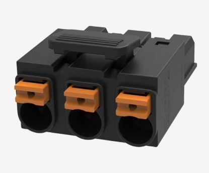 Picture of PLUGGABLE TERMINAL BLOCK 3W P=7.62mm BLACK PUSH-IN