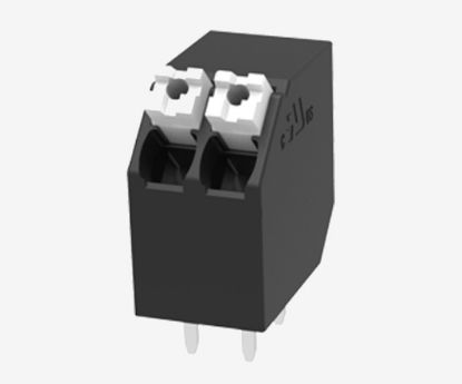 Picture of PCB SPRING TERMINAL BLOCK R/A P=3.5 2W BLACK