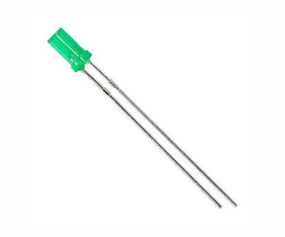 Picture of LED 3mm DI-GREEN ROUND FLAT TOP
