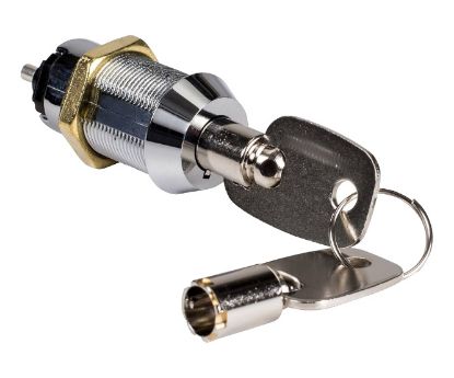 Picture of KEYSWITCH SPST ON-OFF 2-KEYPULL 90D LARGE ROUND KEY=10012