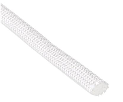 Picture of SILICON FIBERGLASS SLEEVING ID=3.0mm TH=0.28mm WHITE - DEBULK