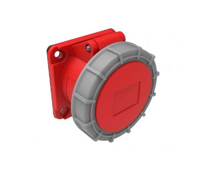 Picture of SOCKET PANEL STRAIGHT 16A 3P + N + E 380V IP67 5W