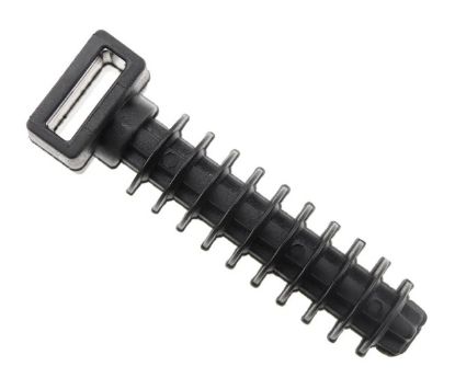 Picture of WALL PLUG CABLE TIE MOUNT 8mm BLACK